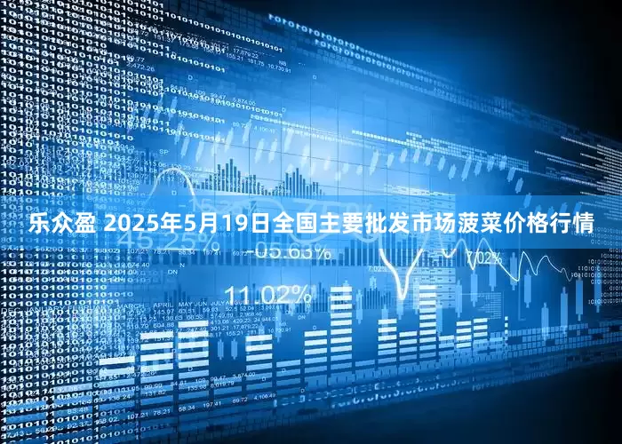 乐众盈 2025年5月19日全国主要批发市场菠菜价格行情
